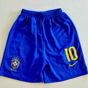 Blue Youth Neymar football/ soccer shorts.